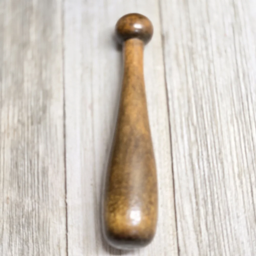 Vintage Wooden Mortar and Pestle Set Collectible Kitchen Decor - Picture 3 of 9